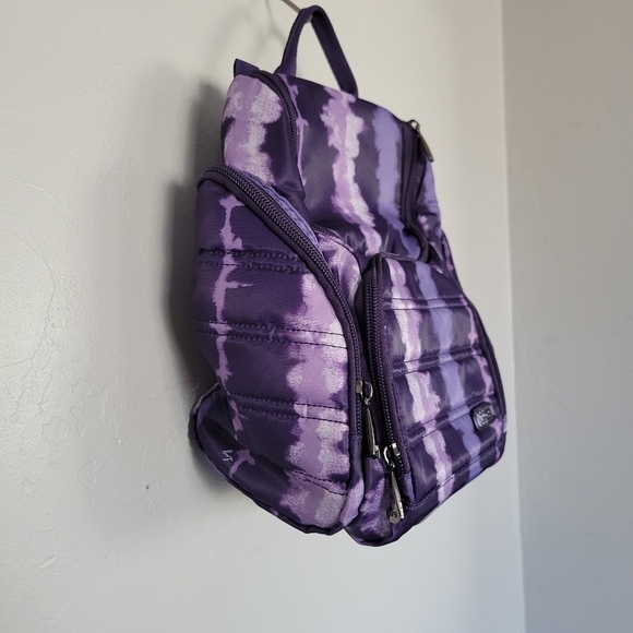 Lug Caddy Purple Tie Dye Stripes Mini Backpack Toiletry Case Hanging Pockets Bag main image 8